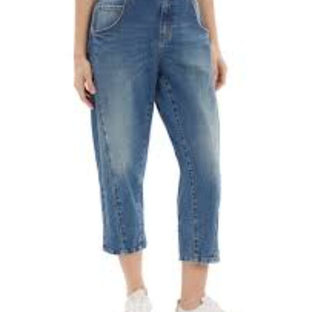 NWT Frayed Super High Crop Barrel Jeans in Province - Size 26